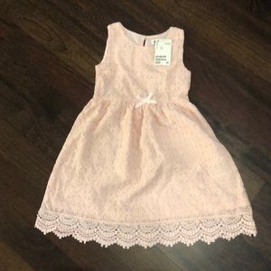 Girls lace soft pink dress